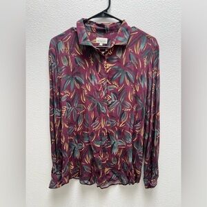 Hartford alternative classics 1979 floral long sleeve button down shirt size 4